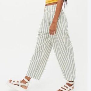 Urban Outfitters Striped Sloane Linen Tapered Pant